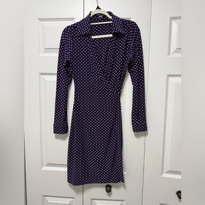 Tommy Hilfiger Purple and White Dress
